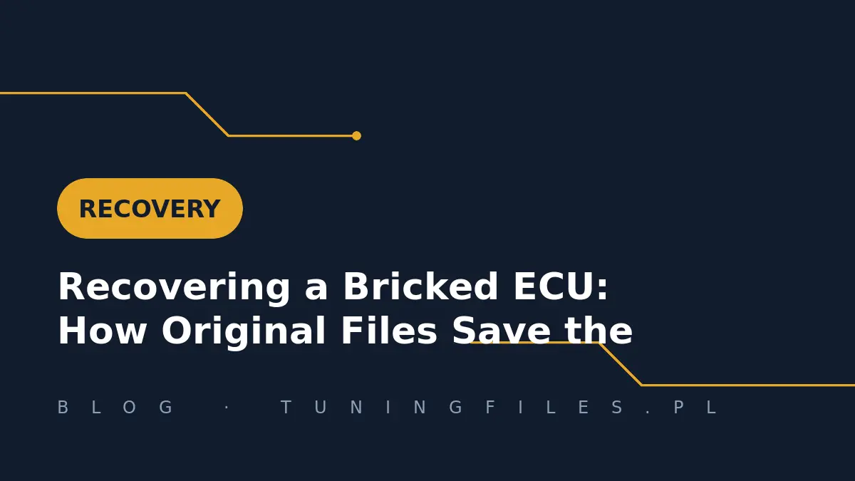 Recovering a Bricked ECU: How Original Files Save the Day