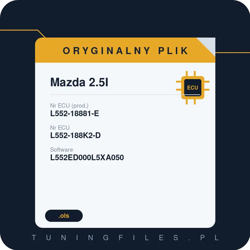Oryginalny plik Mazda 2.5I L552-18881-E L552-188K2-D L552ED000L5XA050