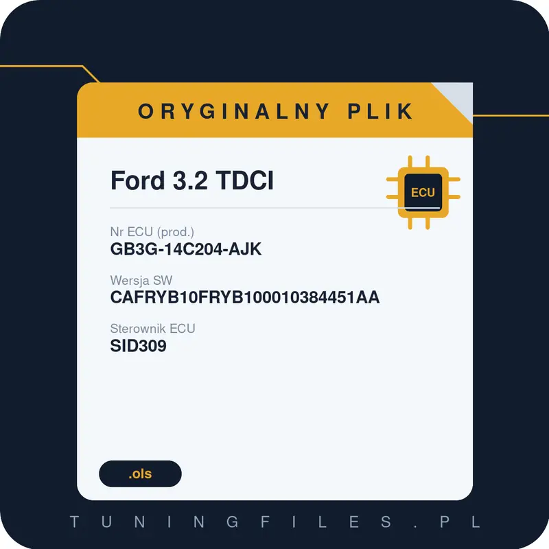Oryginalny plik Ford 3.2 TDCI GB3G-14C204-AJK CAFRYB10FRYB100010384451AA