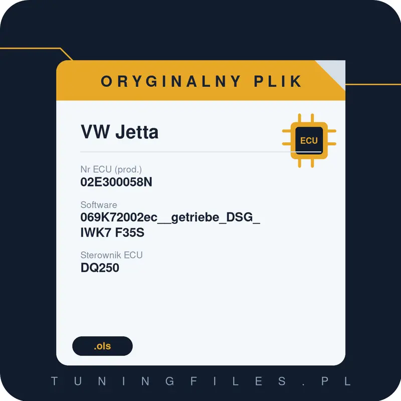 Oryginalny plik VW Jetta 02E300058N 069K72002ec__getriebe_DSG_IWK7 F35S