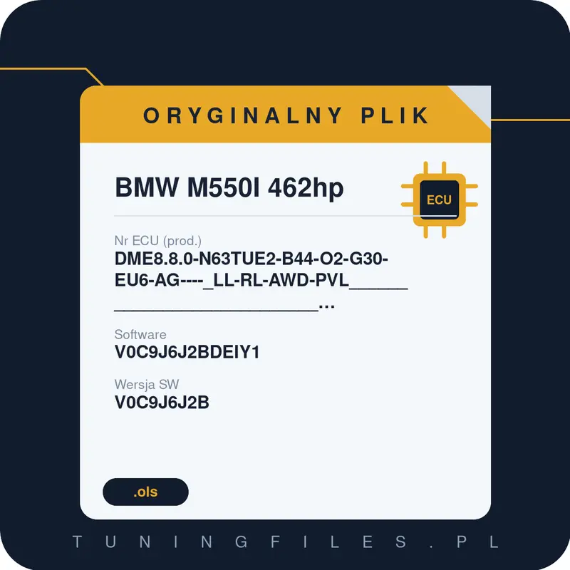 Oryginalny plik BMW M550I 462hp DME8.8.0-N63TUE2-B44-O2-G30-EU6-AG----_LL-RL-AWD-PVL___________________________#V0C9J6J2B___________#V0C9J6J2BDEIY1 V0C9J6J2BDEIY1 V0C9J6J2B