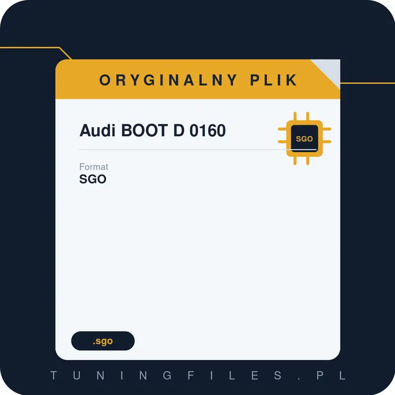 Oryginalny Plik SGO Audi BOOT D 0160