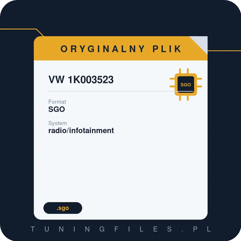 Oryginalny Plik SGO VW 1K003523