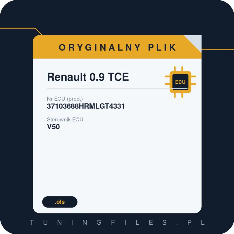 Oryginalny plik Renault 0.9 TCE 37103688HRMLGT4331