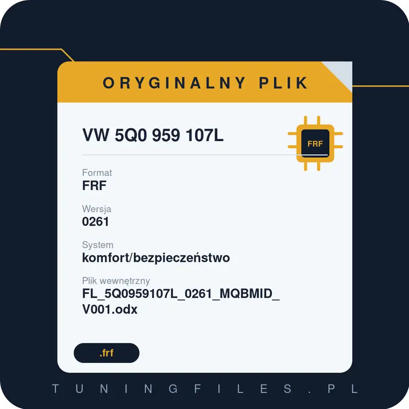Oryginalny Plik FRF VW 5Q0 959 107L 0261