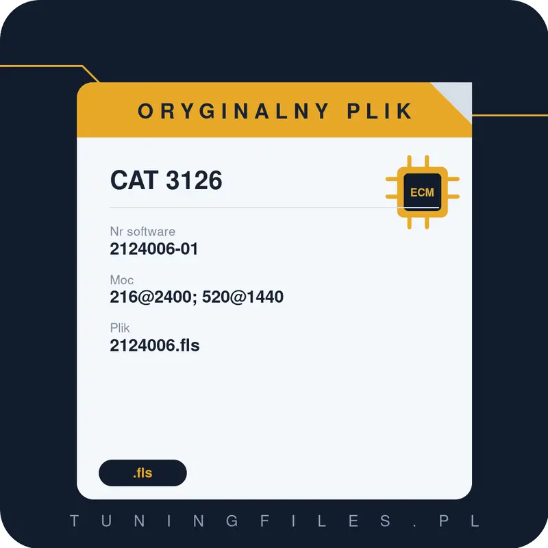 Oryginalny plik CAT 3126 2124006-01