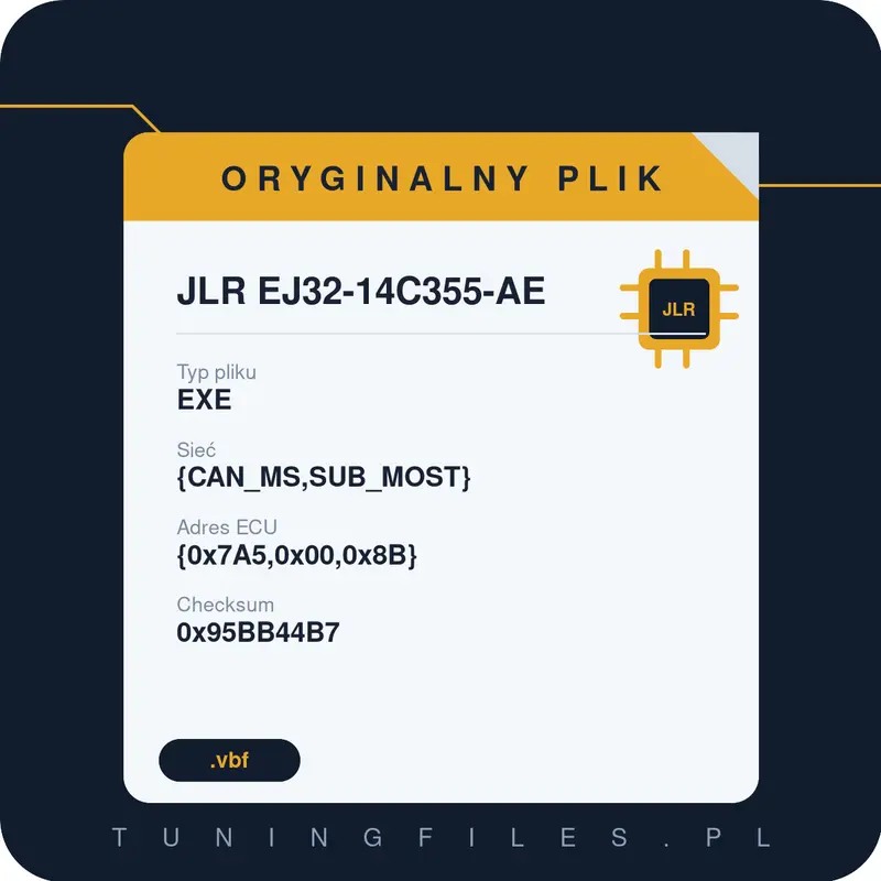 Oryginalny plik JLR EJ32-14C355-AE EXE