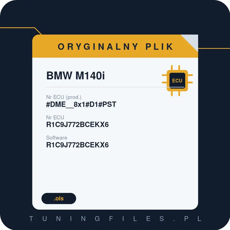 Oryginalny plik BMW M140i #DME__8x1#D1#PST R1C9J772BCEKX6 R1C9J772BCEKX6 #EPST:R1C9J772B#F020-17-11-490______________________________________________________________________________________________________________________________________________________