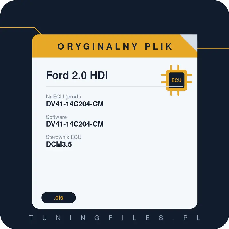 Oryginalny plik Ford 2.0 HDI DV41-14C204-CM DV41-14C204-CM