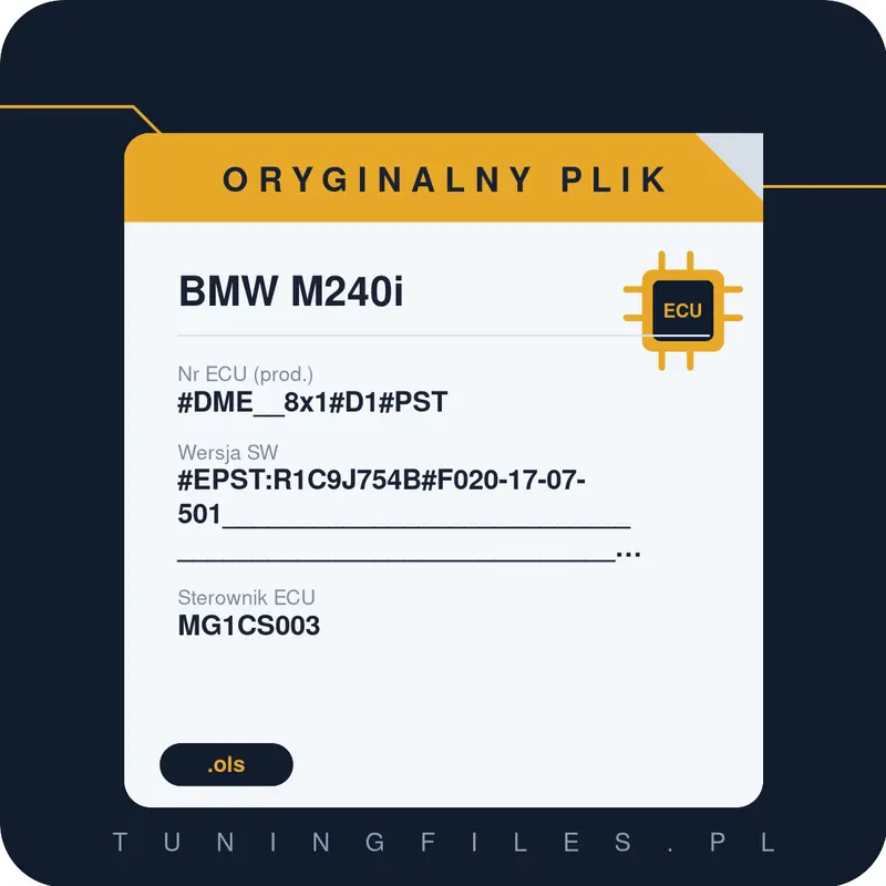 Oryginalny plik BMW M240i #DME__8x1#D1#PST #EPST:R1C9J754B#F020-17-07-501______________________________________________________________________________________________________________________________________________________
