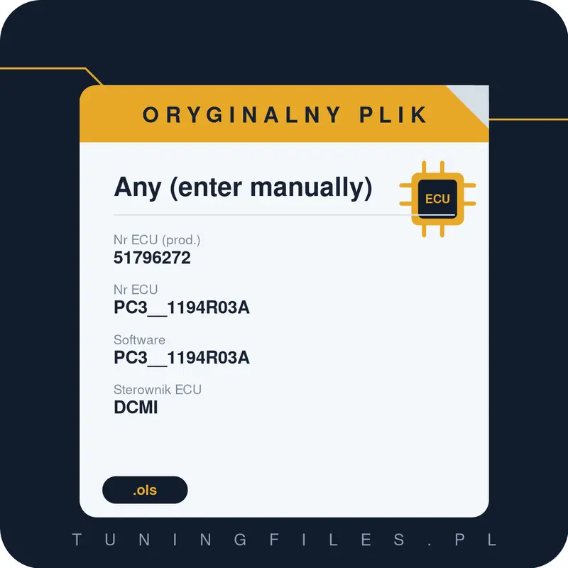 Oryginalny plik Any (enter manually) 51796272 PC3__1194R03A PC3__1194R03A