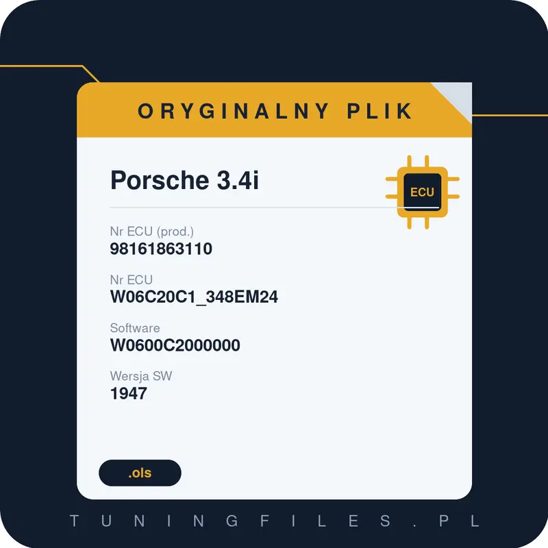 Oryginalny plik Porsche 3.4i 98161863110 W06C20C1_348EM24 W0600C2000000 1947
