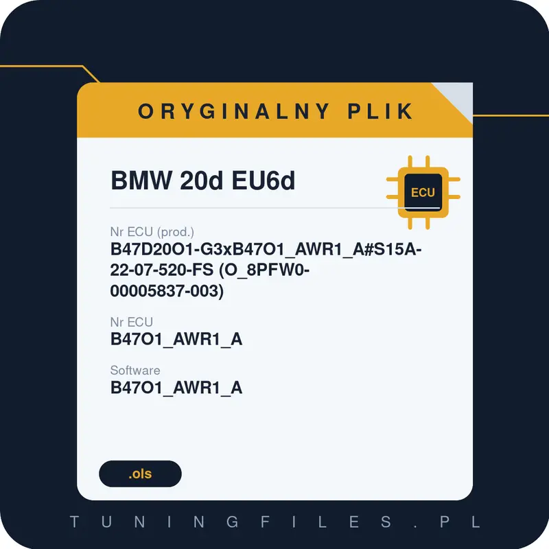Oryginalny plik BMW 20d EU6d B47D20O1-G3xB47O1_AWR1_A#S15A-22-07-520-FS (O_8PFW0-00005837-003) B47O1_AWR1_A B47O1_AWR1_A O_8PFW0-00005837-003