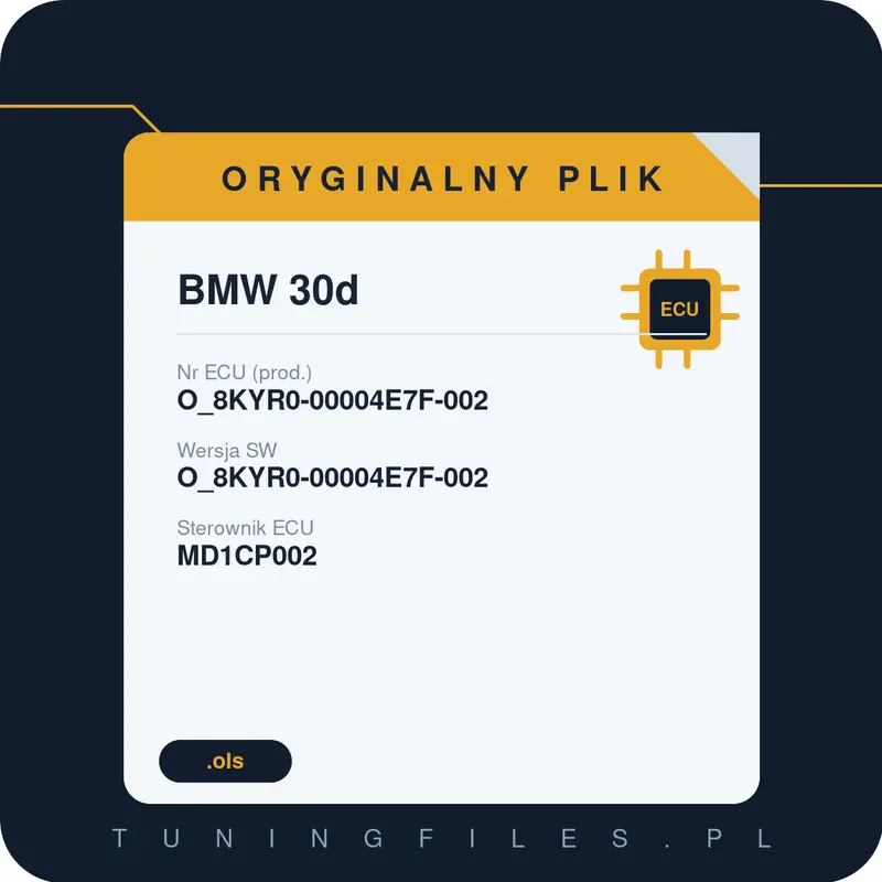 Oryginalny plik BMW 30d O_8KYR0-00004E7F-002 O_8KYR0-00004E7F-002