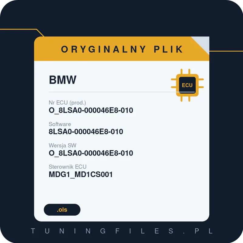 Oryginalny plik BMW O_8LSA0-000046E8-010 8LSA0-000046E8-010 O_8LSA0-000046E8-010