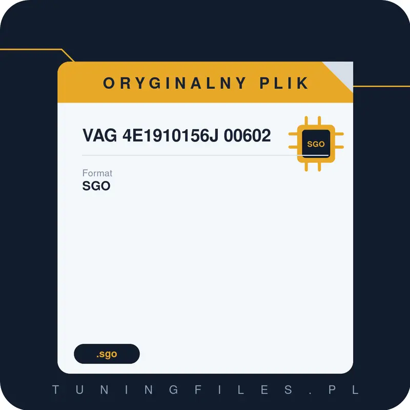 Oryginalny Plik SGO 4E1910156J 00602