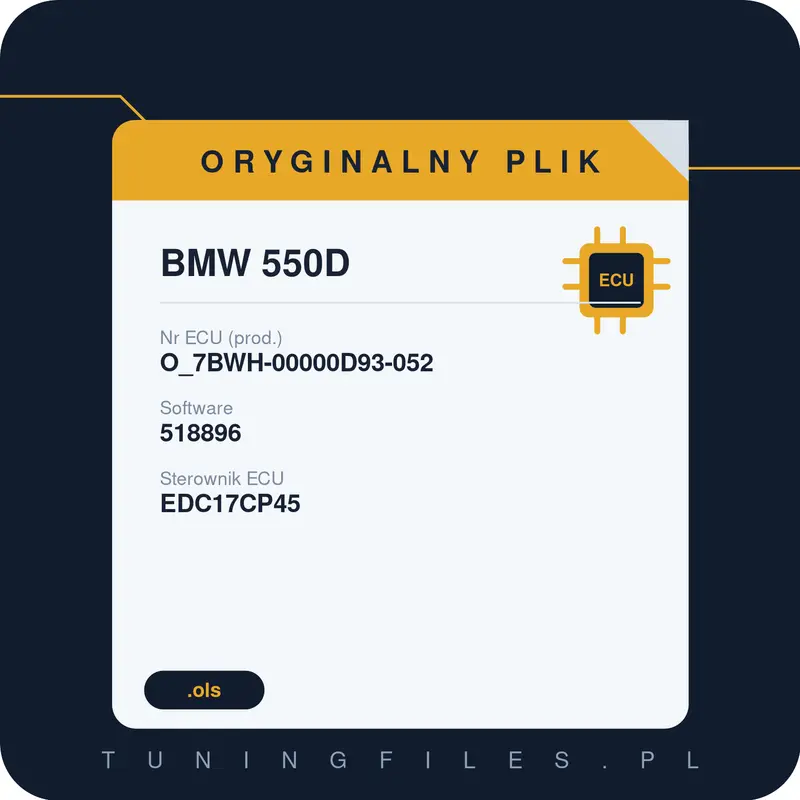 Oryginalny plik BMW 550D O_7BWH-00000D93-052 518896