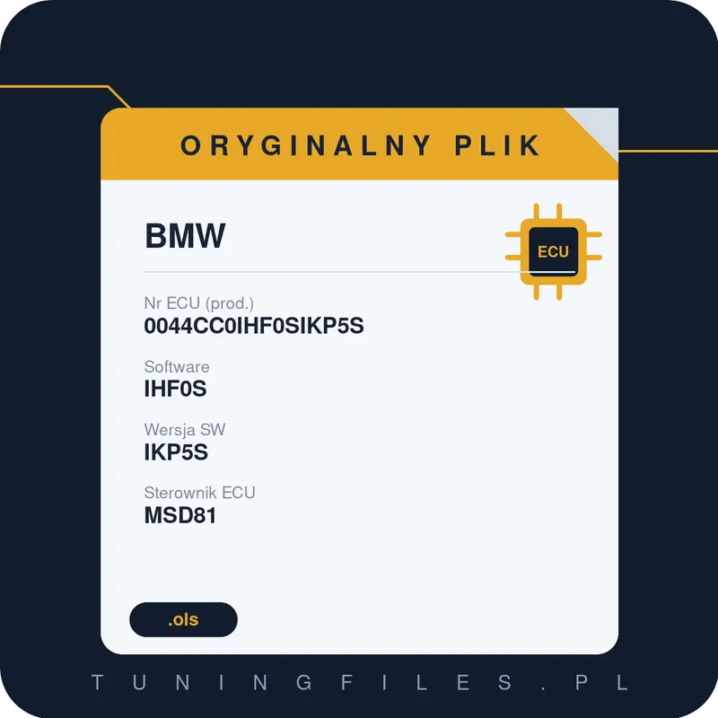 Oryginalny plik BMW 0044CC0IHF0SIKP5S IHF0S IKP5S