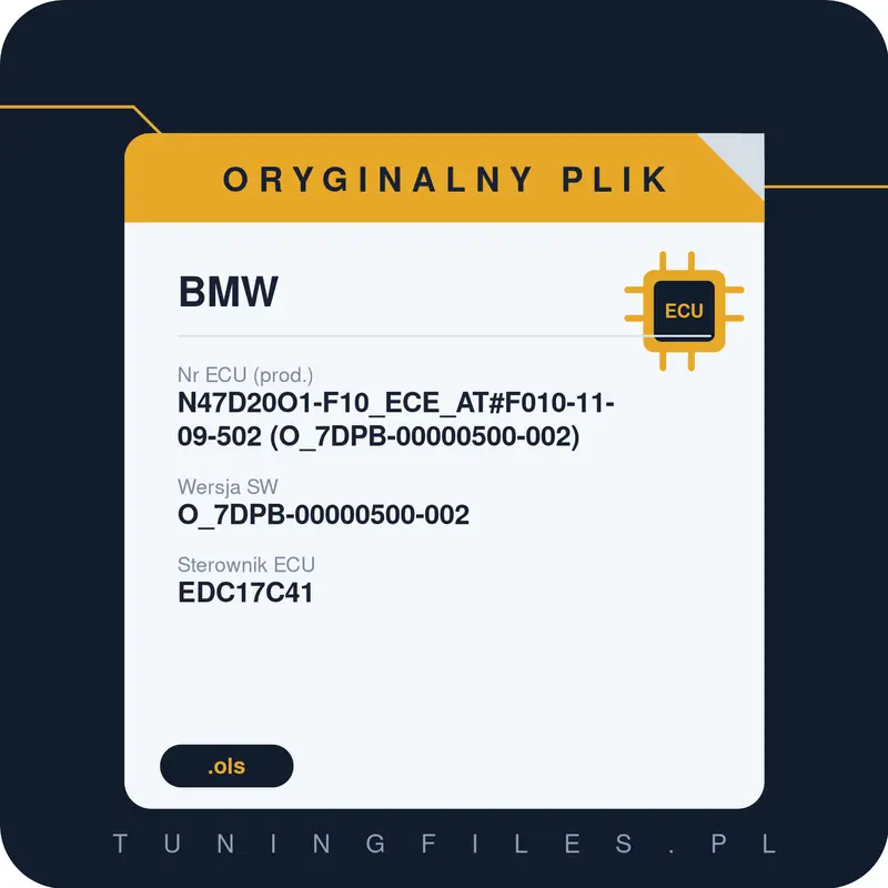 Oryginalny plik BMW N47D20O1-F10_ECE_AT#F010-11-09-502 (O_7DPB-00000500-002) O_7DPB-00000500-002