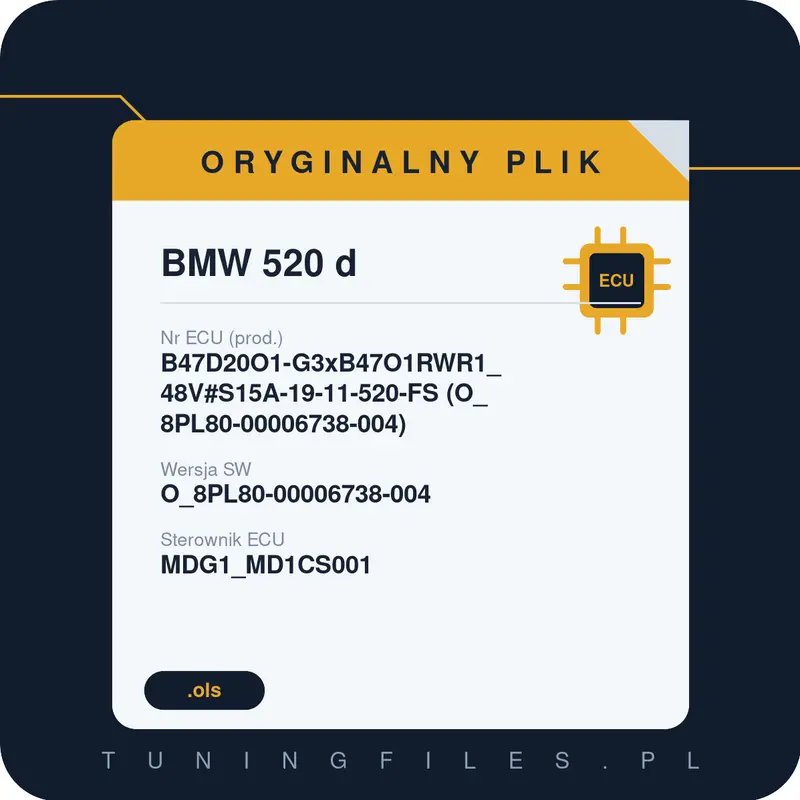 Oryginalny plik BMW 520 d B47D20O1-G3xB47O1RWR1_48V#S15A-19-11-520-FS (O_8PL80-00006738-004) O_8PL80-00006738-004
