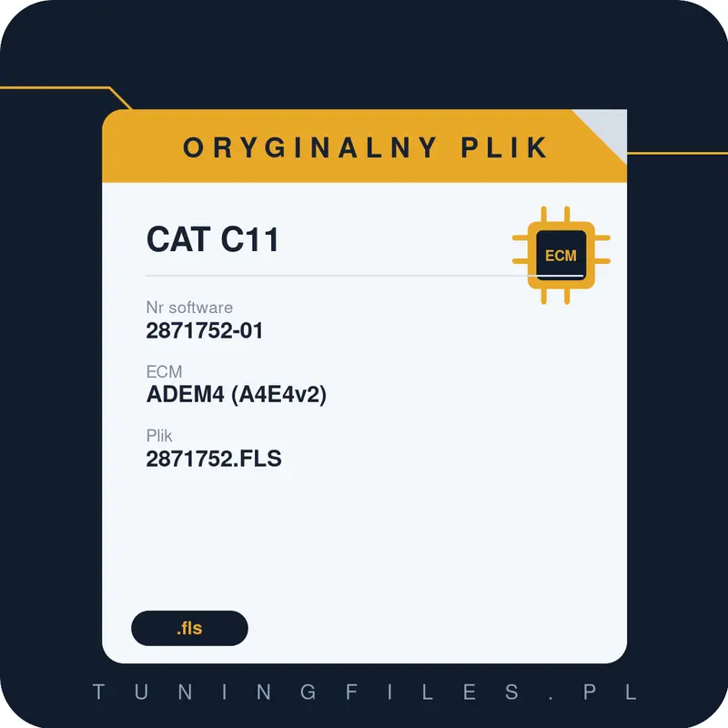 Oryginalny plik CAT C11 2871752-01