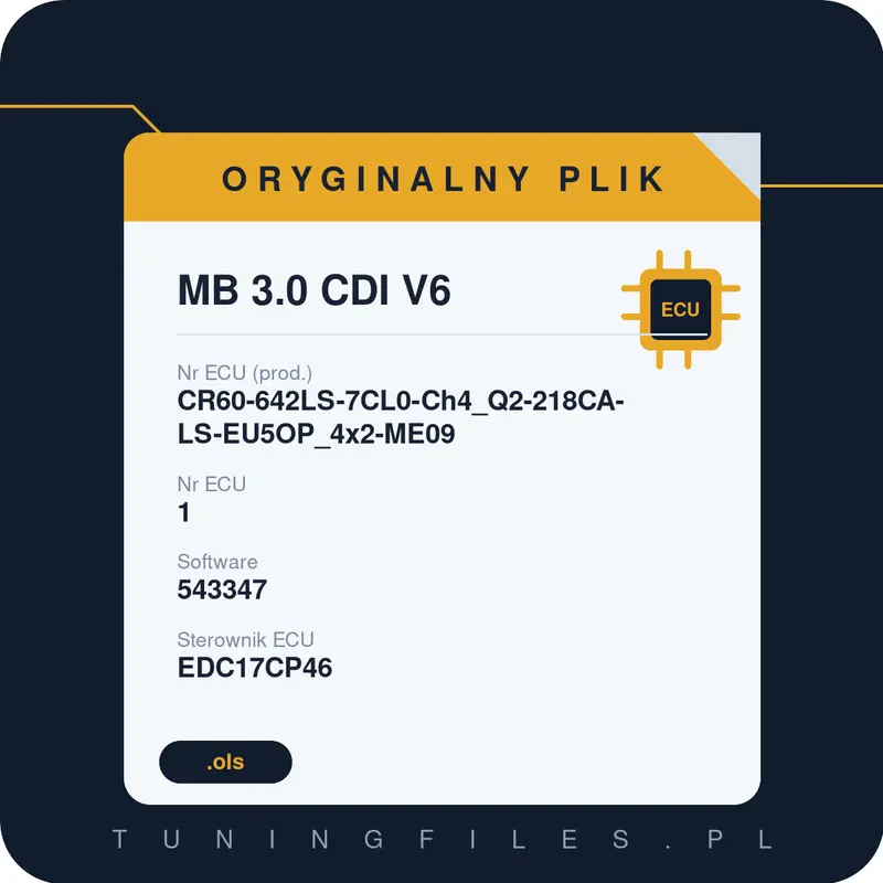 Oryginalny plik MB 3.0 CDI V6 CR60-642LS-7CL0-Ch4_Q2-218CA-LS-EU5OP_4x2-ME09 1 543347