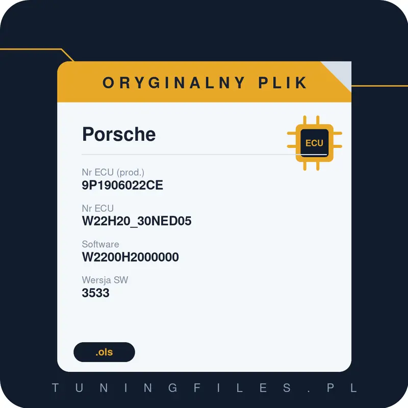 Oryginalny plik Porsche 9P1906022CE W22H20_30NED05 W2200H2000000 3533