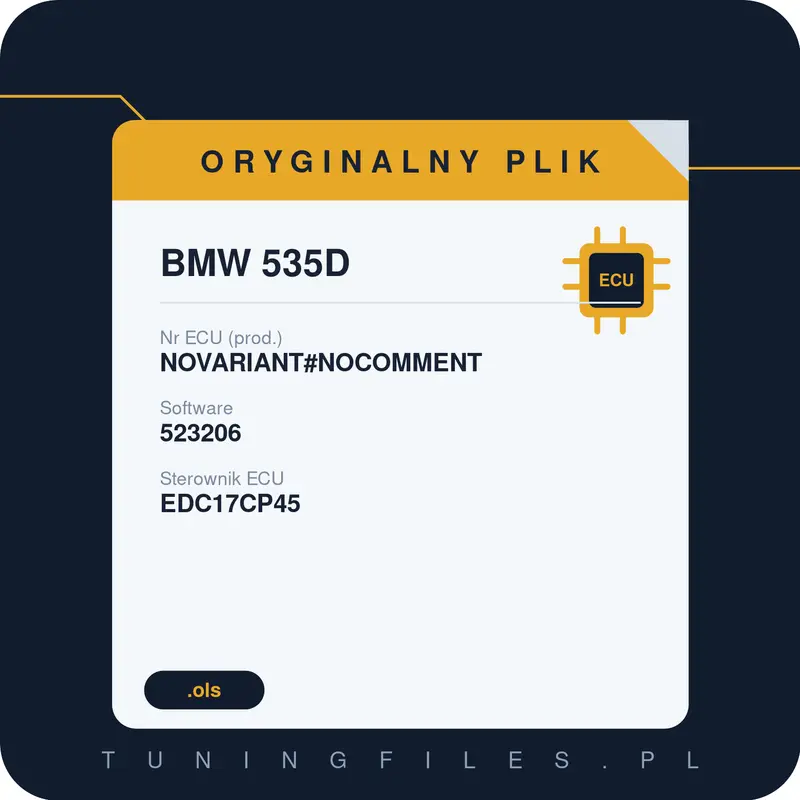 Oryginalny plik BMW 535D NOVARIANT#NOCOMMENT 523206