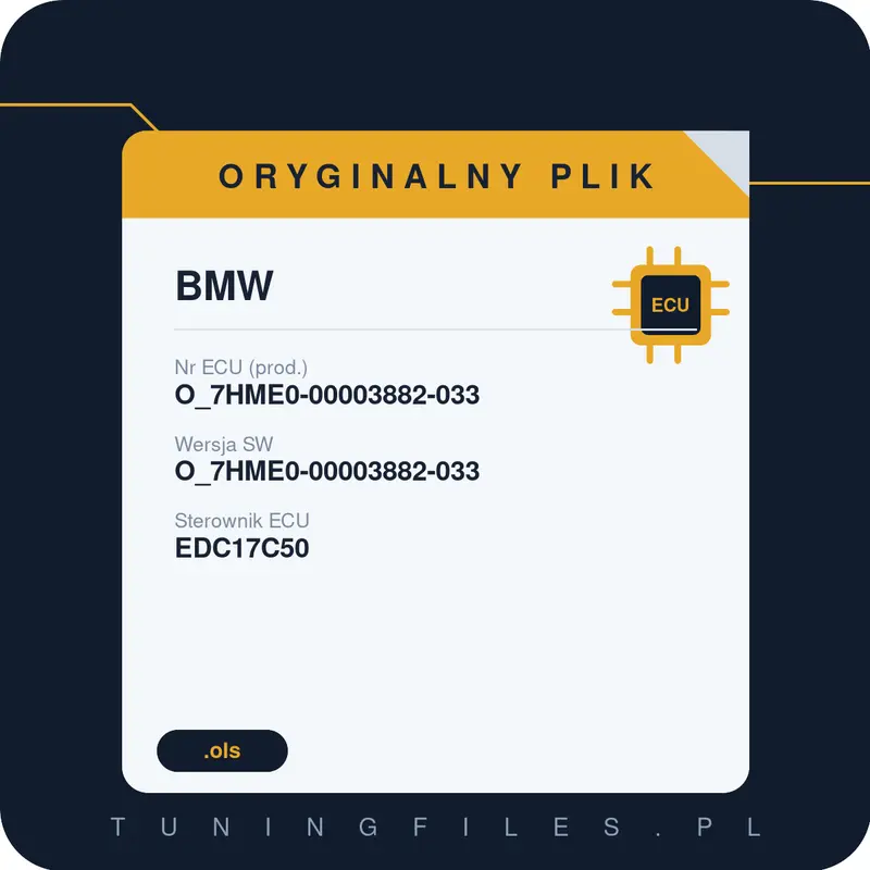 Oryginalny plik BMW O_7HME0-00003882-033 O_7HME0-00003882-033