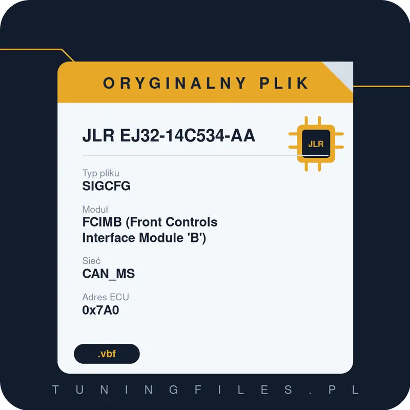 Oryginalny plik JLR EJ32-14C534-AA SIGCFG