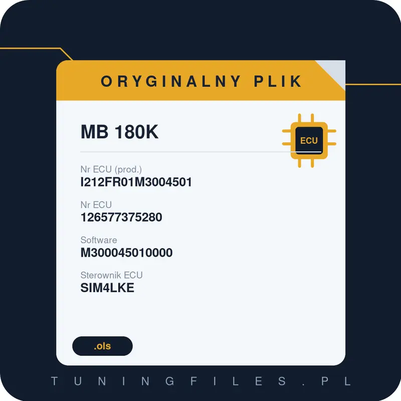 Oryginalny plik MB 180K I212FR01M3004501 126577375280 M300045010000