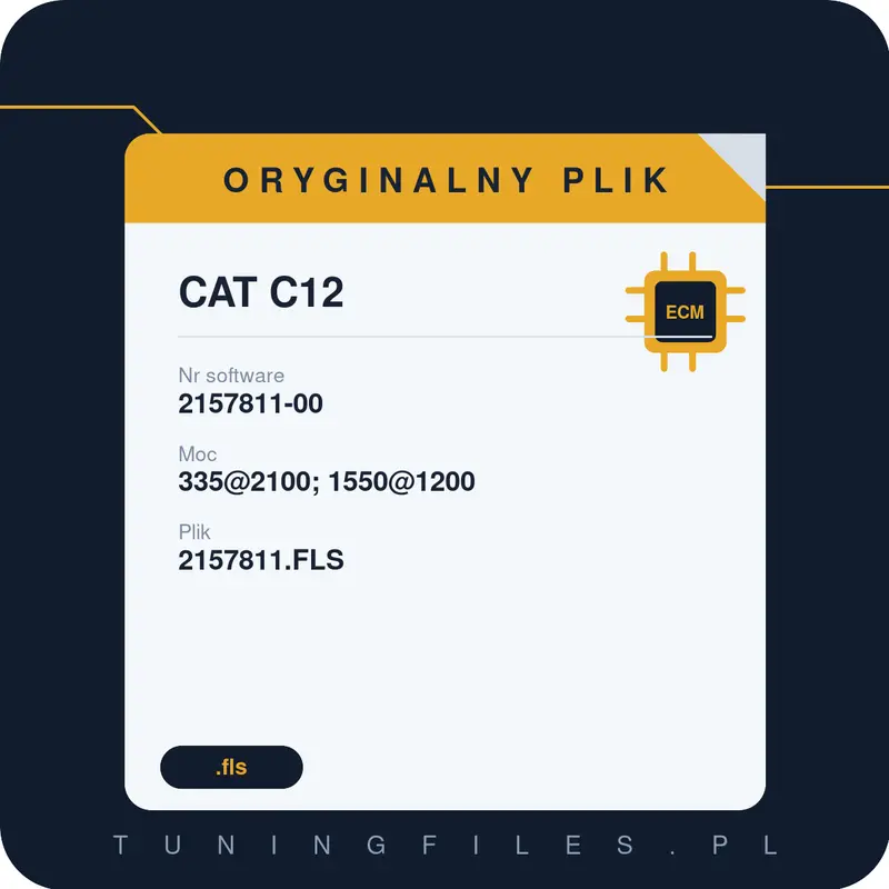 Oryginalny plik CAT C12 2157811-00