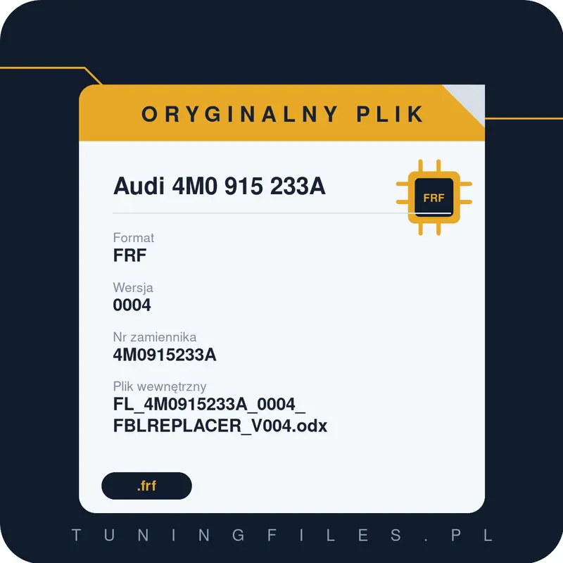 Oryginalny Plik FRF Audi 4M0 915 233A 0004