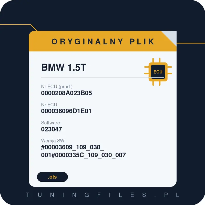 Oryginalny plik BMW 1.5T 0000208A023B05 000036096D1E01 023047 #00003609_109_030_001#0000335C_109_030_007