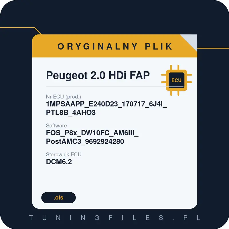 Oryginalny plik Peugeot 2.0 HDi FAP 1MPSAAPP_E240D23_170717_6J4I_PTL8B_4AHO3 FOS_P8x_DW10FC_AM6III_PostAMC3_9692924280