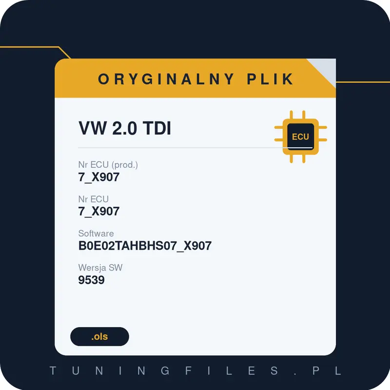 Oryginalny plik VW 2.0 TDI 7_X907 7_X907 B0E02TAHBHS07_X907 9539