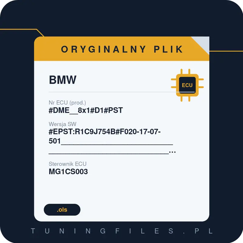 Oryginalny plik BMW #DME__8x1#D1#PST #EPST:R1C9J754B#F020-17-07-501______________________________________________________________________________________________________________________________________________________