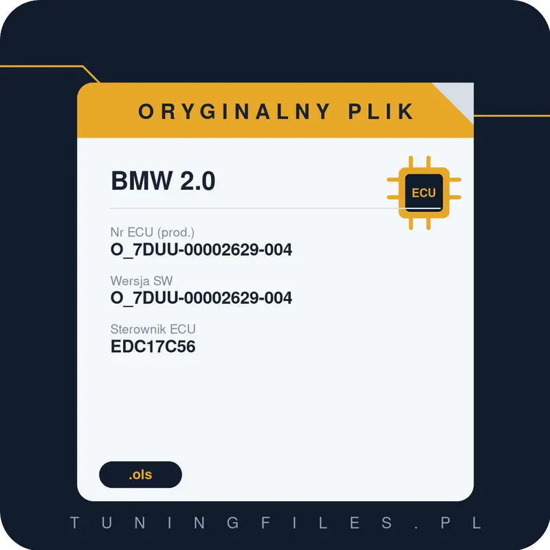 Oryginalny plik BMW 2.0 O_7DUU-00002629-004 O_7DUU-00002629-004