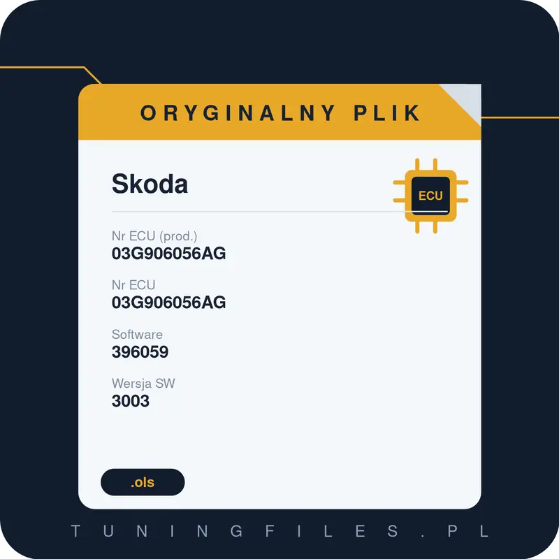 Oryginalny plik Skoda 03G906056AG 03G906056AG 396059 3003