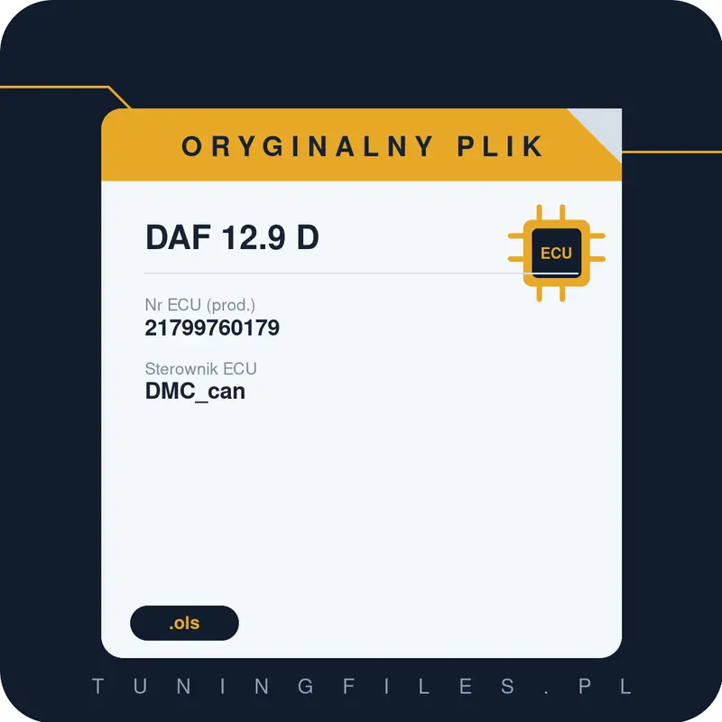 Oryginalny plik DAF 12.9 D 21799760179