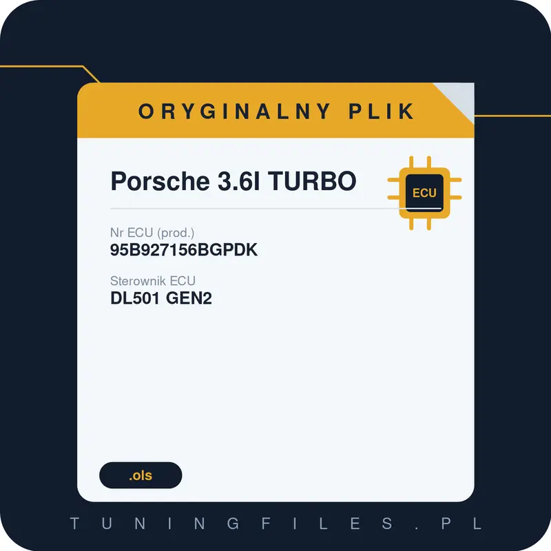 Oryginalny plik Porsche 3.6I TURBO 95B927156BGPDK