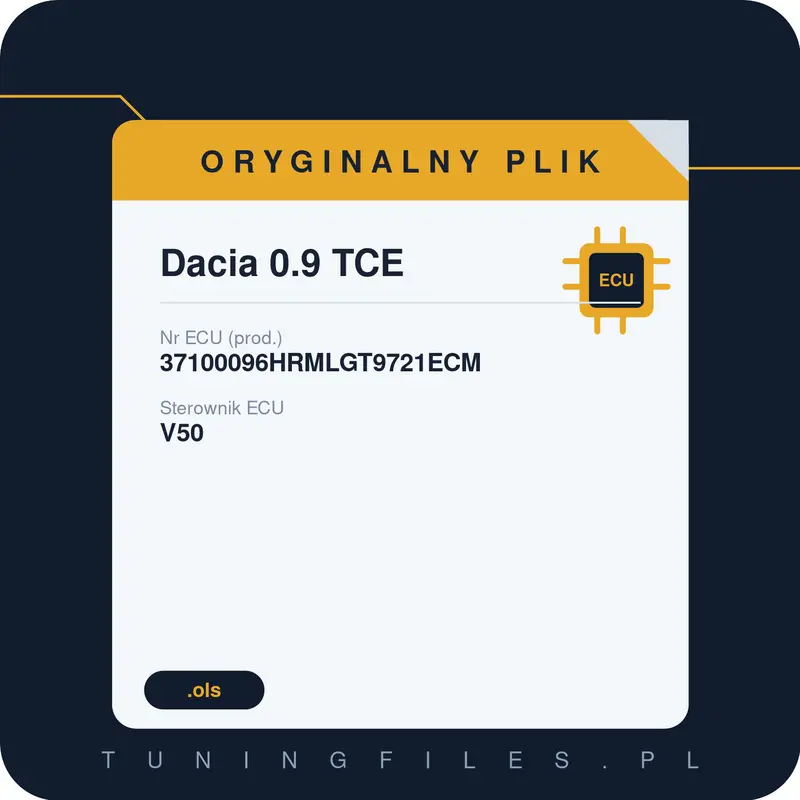 Oryginalny plik Dacia 0.9 TCE 37100096HRMLGT9721ECM