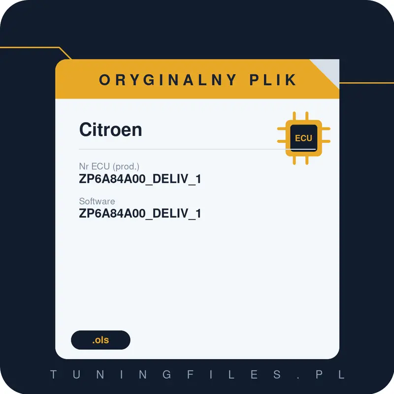 Oryginalny plik Citroen ZP6A84A00_DELIV_1 ZP6A84A00_DELIV_1