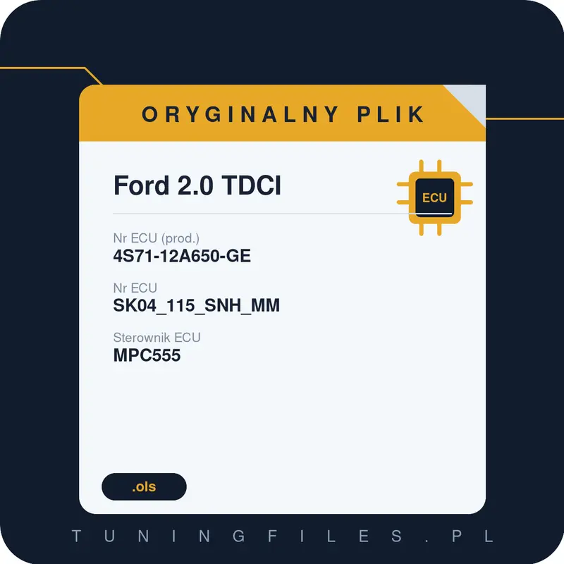 Oryginalny plik Ford 2.0 TDCI 4S71-12A650-GE SK04_115_SNH_MM