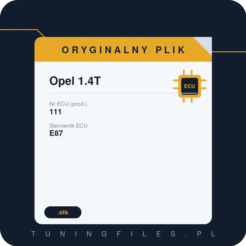 Oryginalny plik Opel 1.4T 111