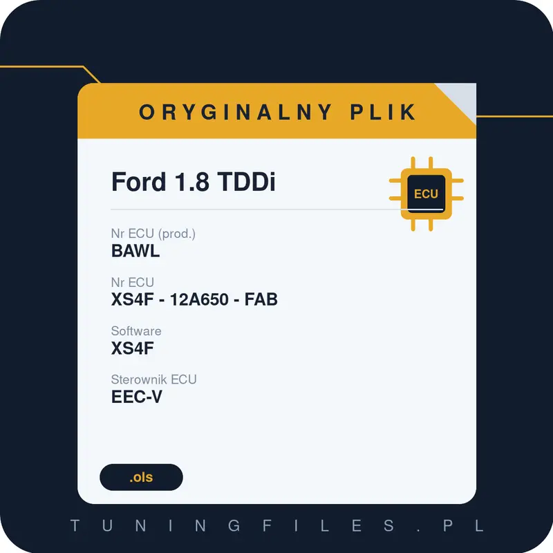 Oryginalny plik Ford 1.8 TDDi BAWL XS4F - 12A650 - FAB XS4F