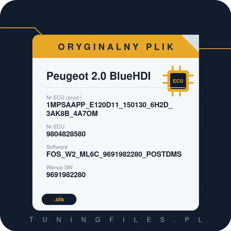 Oryginalny plik Peugeot 2.0 BlueHDI 1MPSAAPP_E120D11_150130_6H2D_3AK8B_4A7OM 9804828580 FOS_W2_ML6C_9691982280_POSTDMS 9691982280