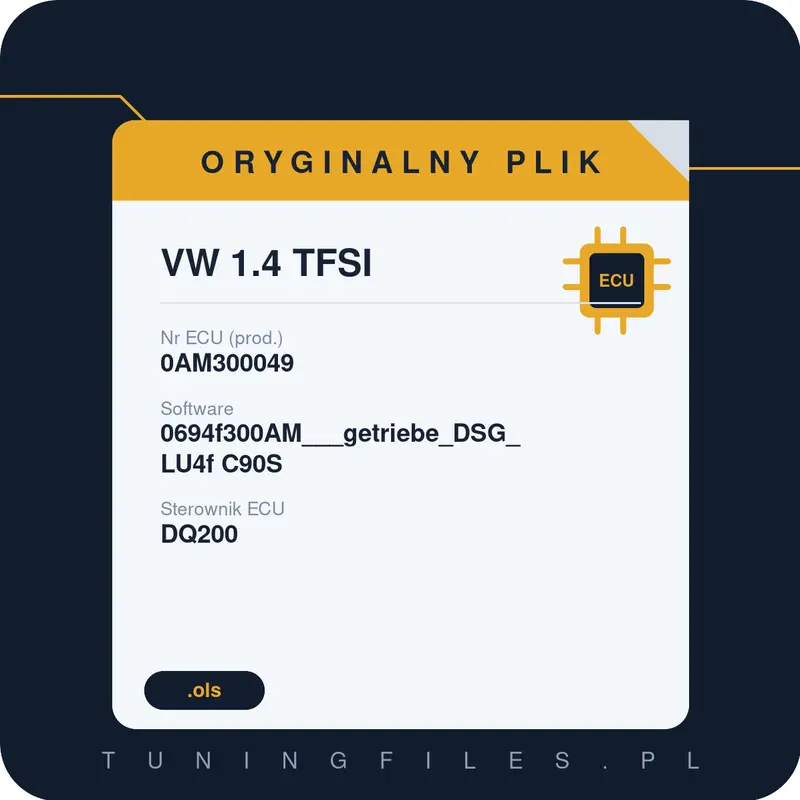 Oryginalny plik VW 1.4 TFSI 0AM300049 0694f300AM___getriebe_DSG_LU4f C90S