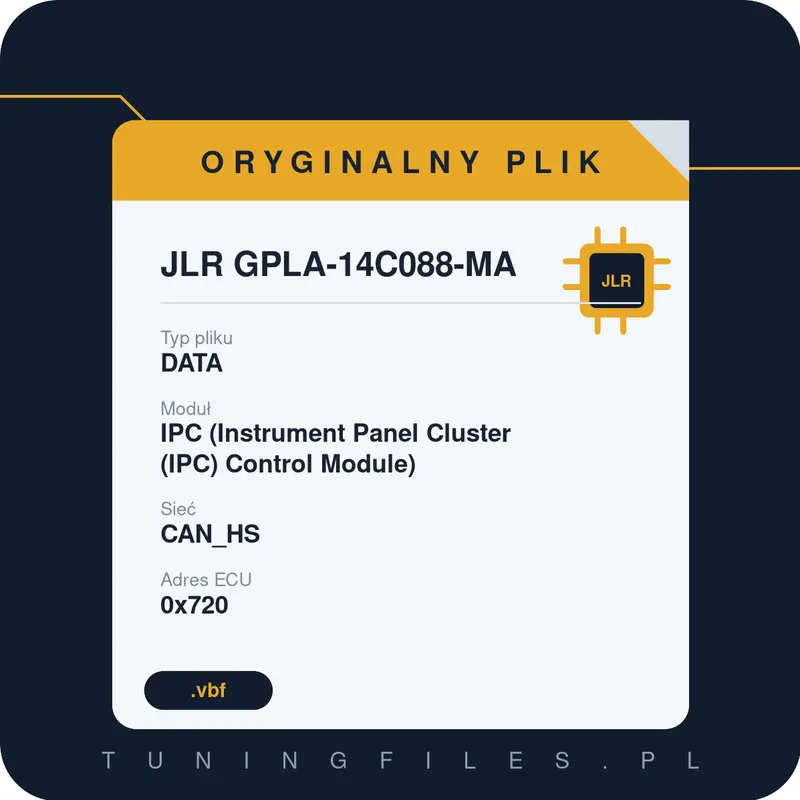 Oryginalny plik JLR GPLA-14C088-MA DATA