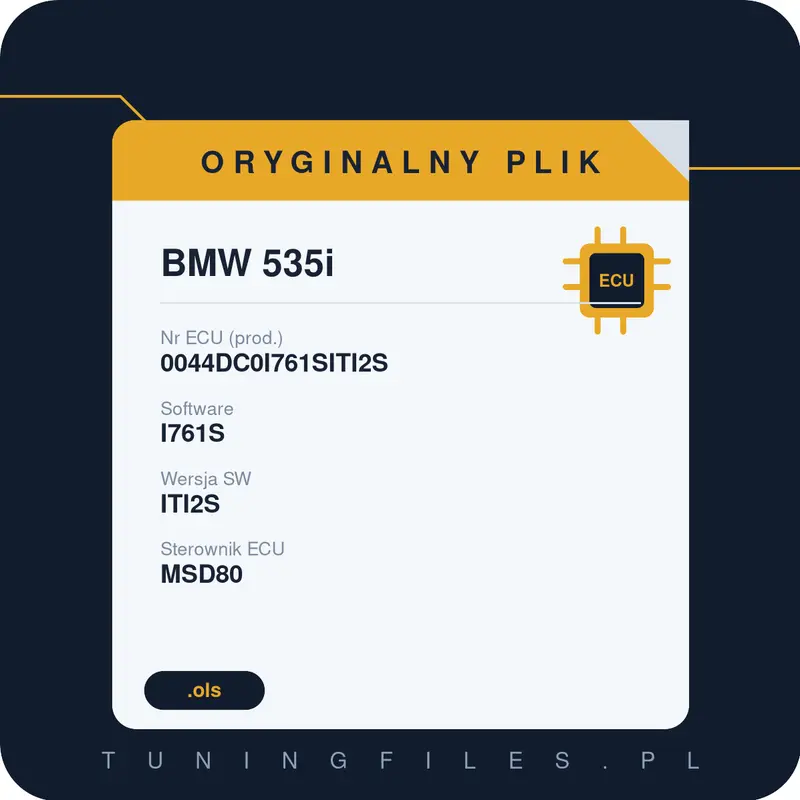 Oryginalny plik BMW 535i 0044DC0I761SITI2S I761S ITI2S